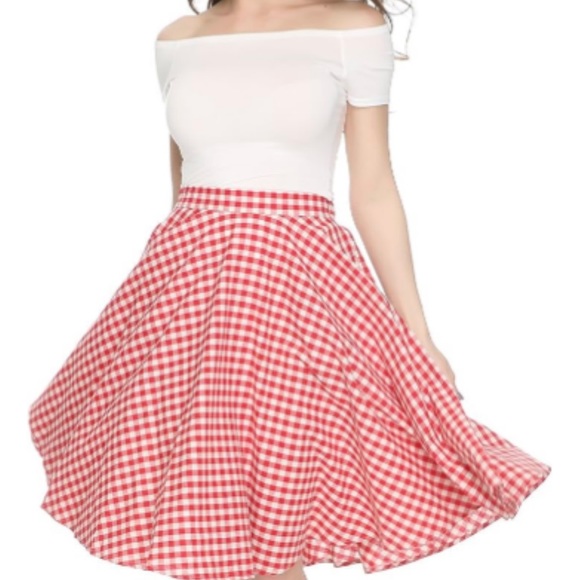 Maggie Tang 1950s Vintage Retro Polka Dots Swing Rockabilly Casual Party Skirt - Picture 3 of 13
